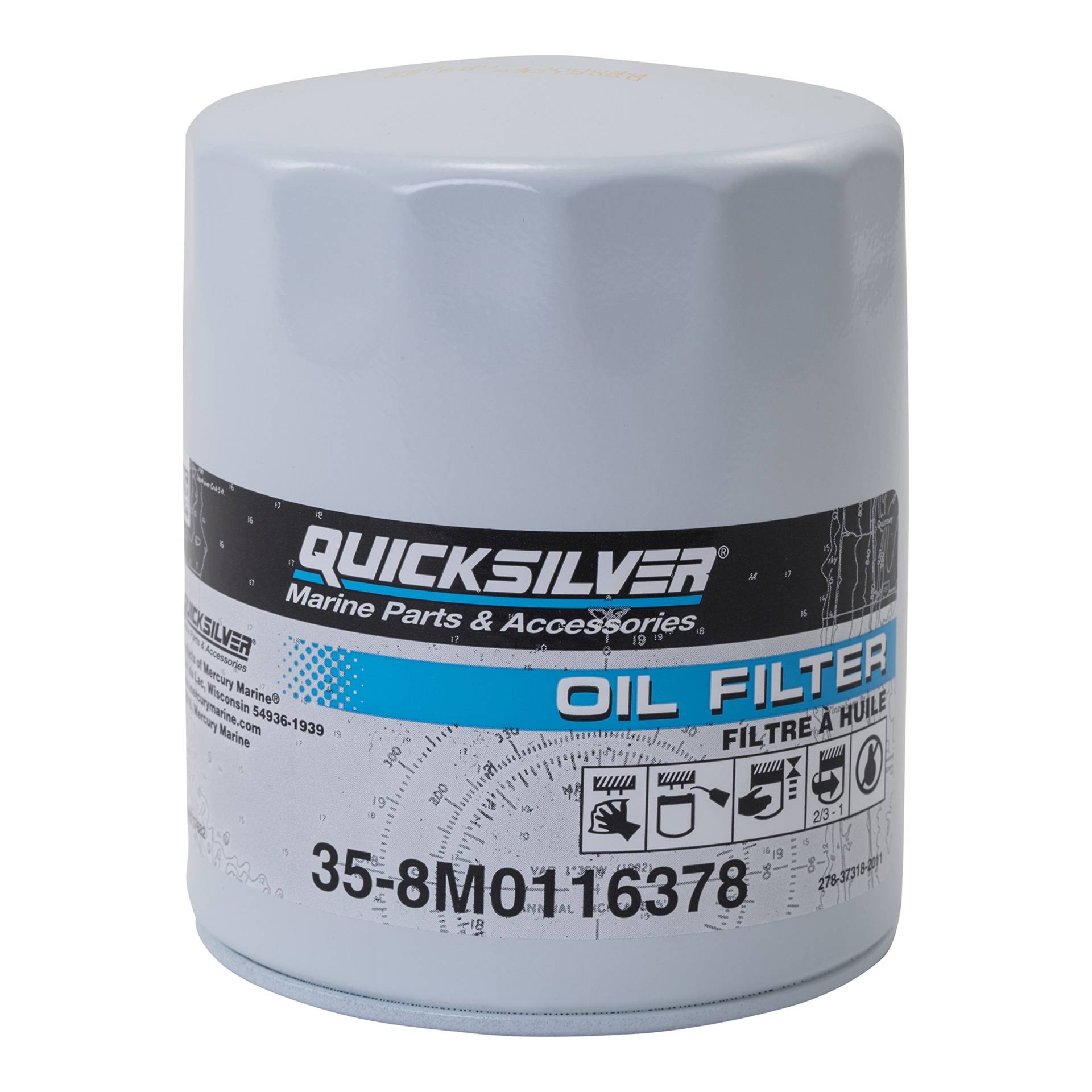 Quicksilver 8M0116378 Oil Filter - MerCruiser Stern Drive and Inboard Engines by Ford Motor Company von Quicksilver