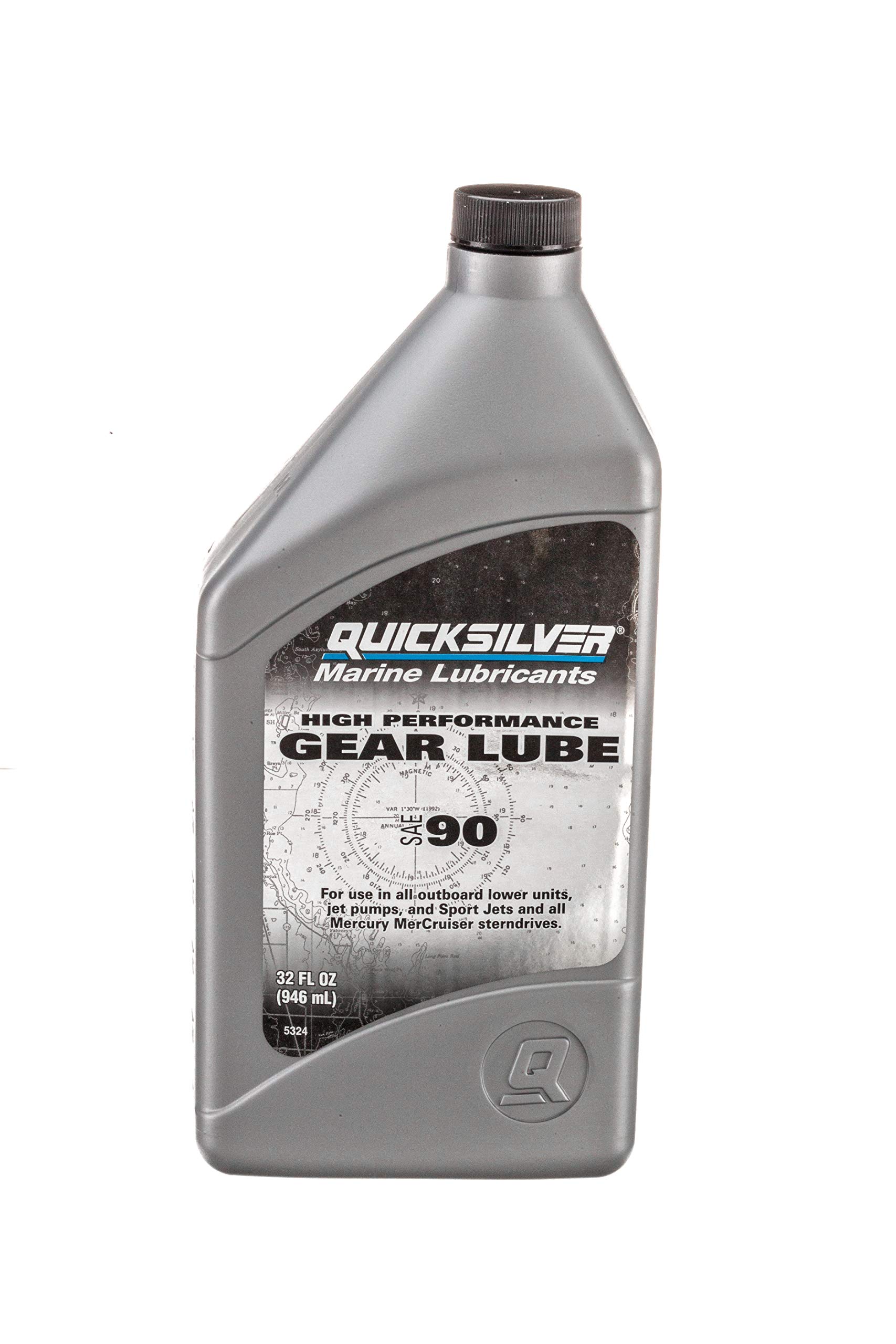 Quicksilver 858064QB1 Hochleistungsfähiges SAE 90 Getriebeöl für Mercury Außenbordmotoren und MerCruiser Z-Antriebe, 1 Liter von Quicksilver