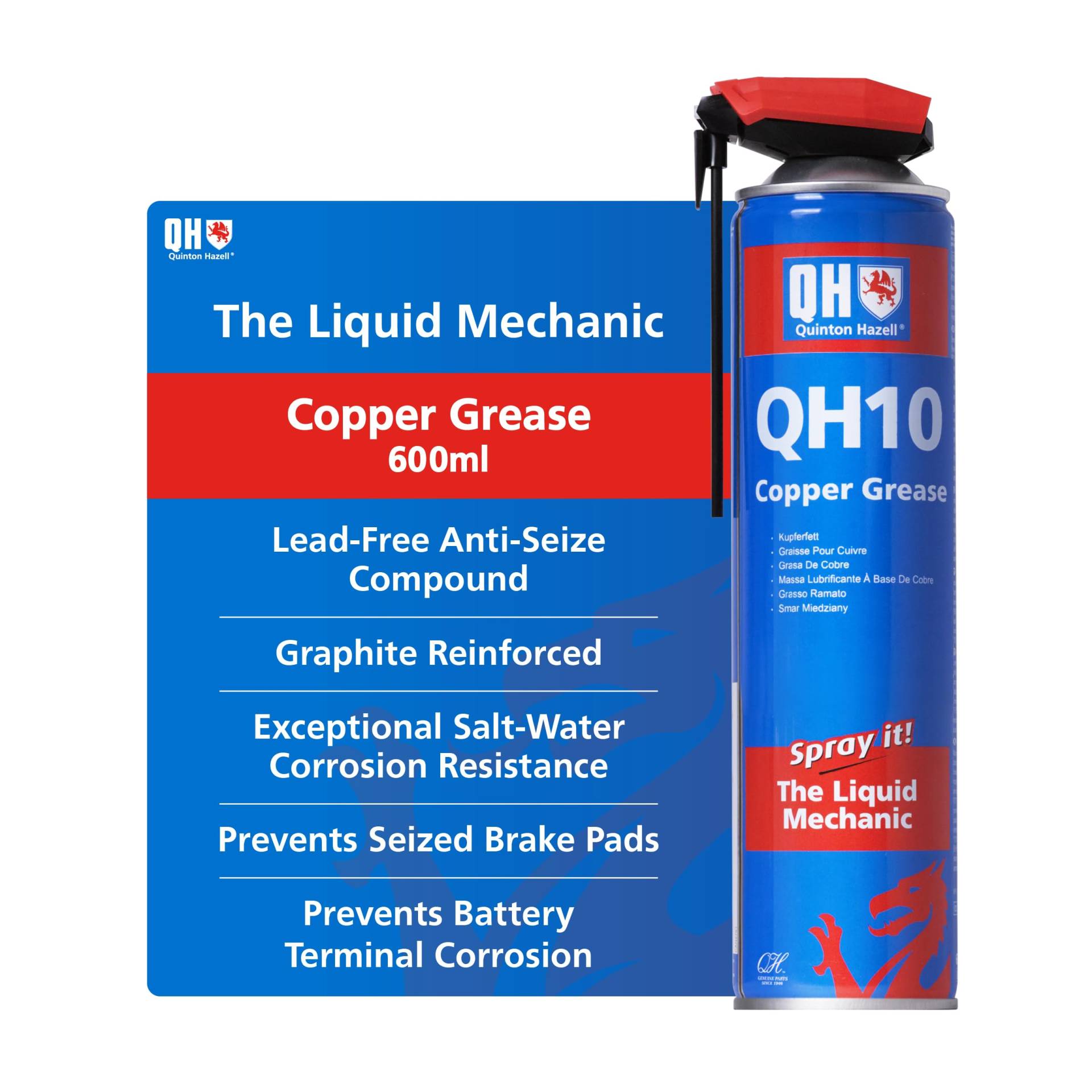 Quinton Hazell QH10 Kupferpaste – Graphitverstärkte Hochtemperatur-Montagepaste mit Festfressschutz & Korrosionsbeständigkeit bis 1100°C – 600 ml Quinton Hazell QH10 Kupferpaste – Graphitverstärkte Hochtemperatur-Montagepaste mit Festfressschutz & Korrosionsbeständigkeit bis 1100°C – 600 ml von Quinton Hazell