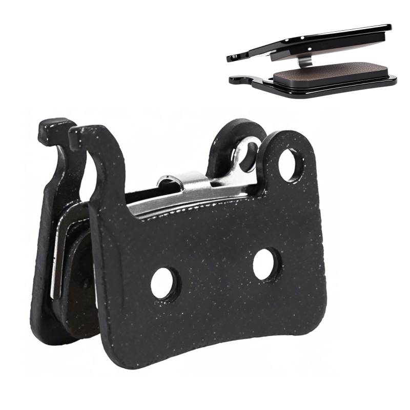 Qukaim Resin Bremsbeläge mit Kupferpartikeln für Fahrrad Scheibenbremse - Hochleistungs-Bremsbeläge Geräuscharm & Hitzeabweisend - Kompatibel mit M956, 4 Paare (Schwarz) von Qukaim