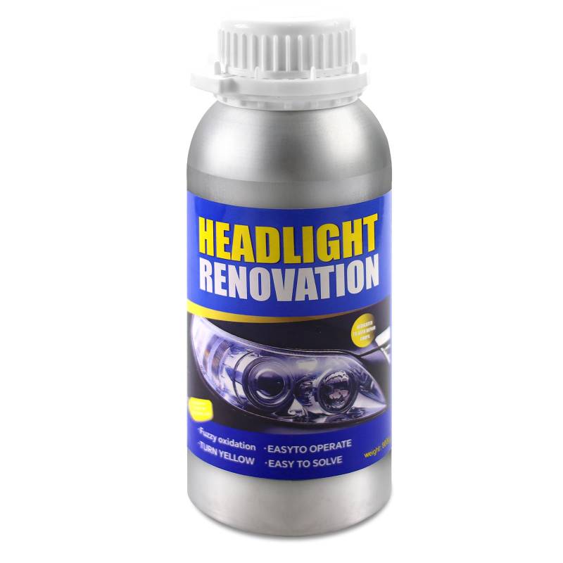 Qunbanty 800g Aufbereitungsflüssigkeit,Scheinwerfer-Aufbereitungs,Headlight Repair Fluid Scheinwerfer-Reparaturset,Scheinwerfer Politur für Vergilbung/Kratzer/Vage von Qunbanty