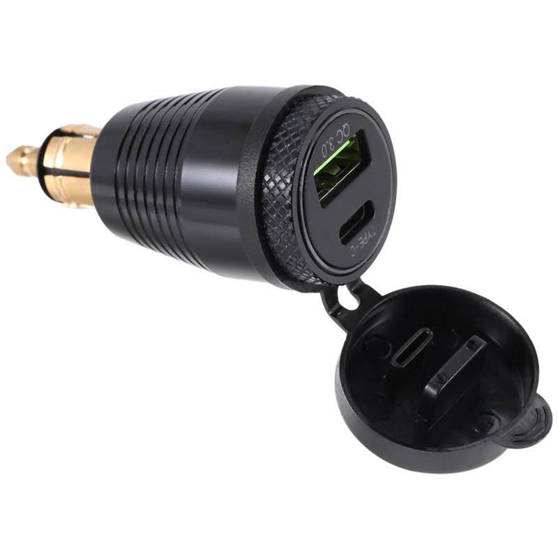 Qusedwey Motorrad DIN Stecker Wasserdichtes LadegeräT EIN QC3.0 USB LadegeräT & Typ C 30W Netzteil Adapter Buchse von Qusedwey
