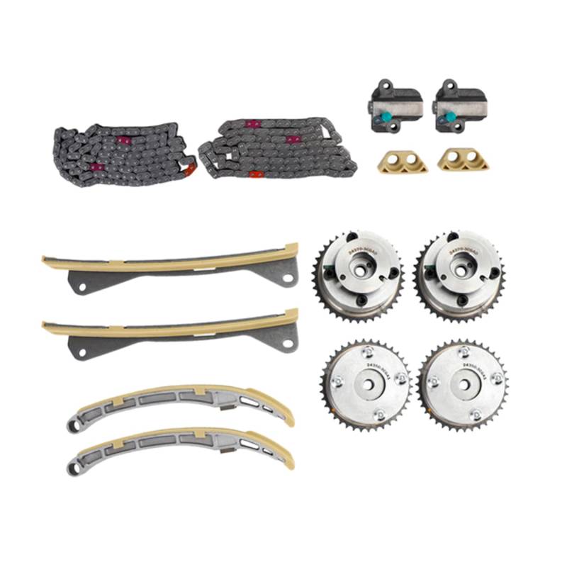 Quueparts Motor Steuerkettensatz 24350-3CGA1 24410-3CGA3 Kompatibel mit Hyundai Motor 3.3L 3.8L Kompatibel mit Genesis Sedan G70 G80 G90 Kompatibel mit Kia Sedan K900 Motor 3.3L 3.8L von Quueparts