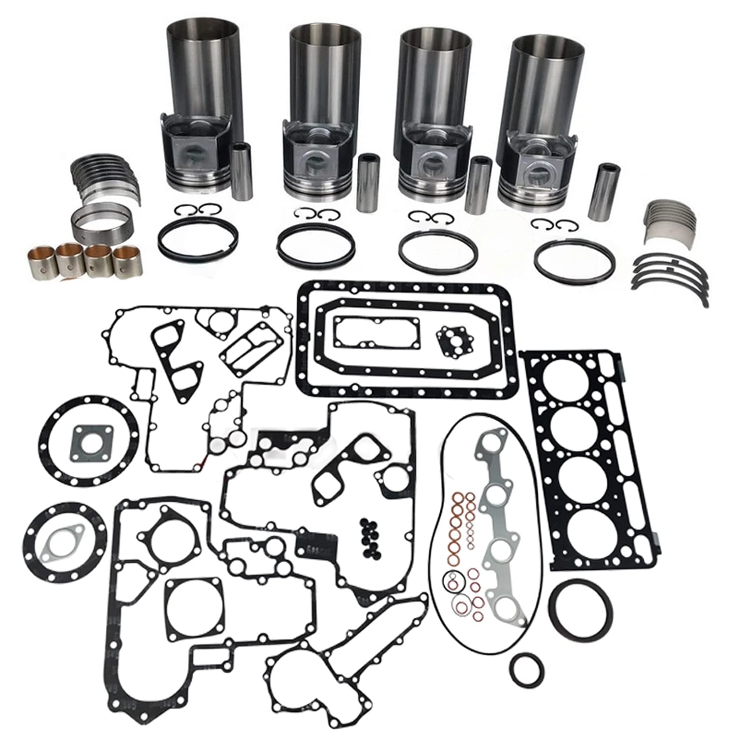 Quueparts Überholung Rebuild Kit Kompatibel mit Kubota Motor V2003-T-E2B V2003-M-DI V2003 V2003T Kompatibel mit Bobcat Kompaktlader S185 S175 Bagger 337D 341D Quueparts Überholung Rebuild Kit Kompatibel mit Kubota Motor V2003-T-E2B V2003-M-DI V2003 V2003T Kompatibel mit Bobcat Kompaktlader S185 S175 Bagger 337D 341D von Quueparts