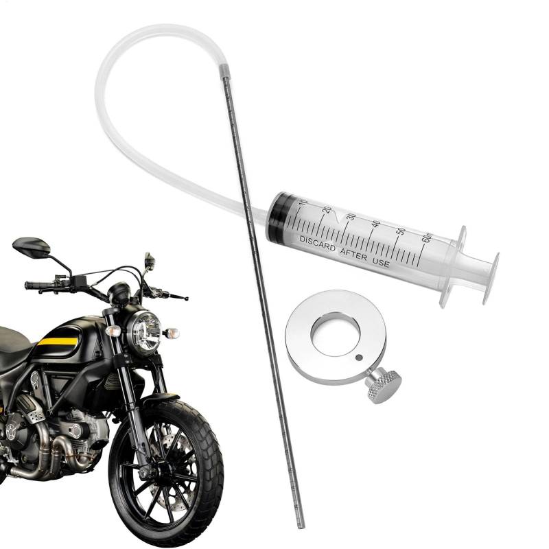 Gabelölstand-Werkzeugset, präzises Motorradgabel-Öldichtungs-Treiberwerkzeug, Motorradgabeln Öle Werkzeuge Messgerät Federungsstufen Spritze Einsteller mit verstellbarem Ring von Qyljeiwred