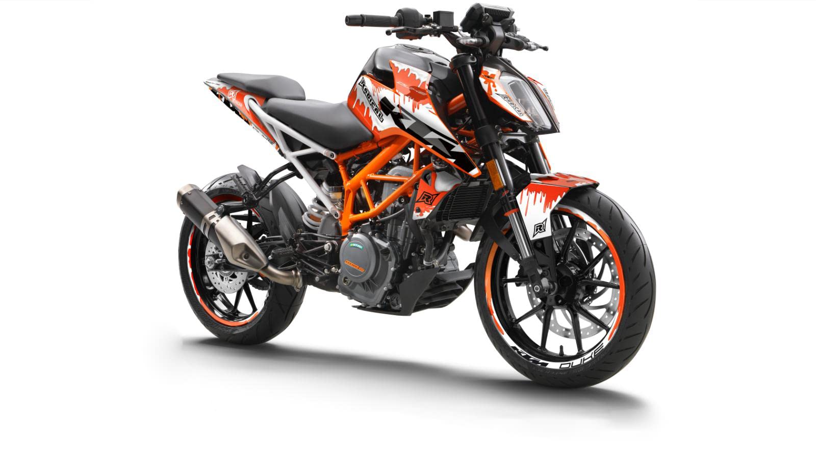 Dekor Radical Racing "Melting Chocolate" Licensed by KTM passend für KTM Duke 390 (2017 bis 2020) von R RADICAL RACING