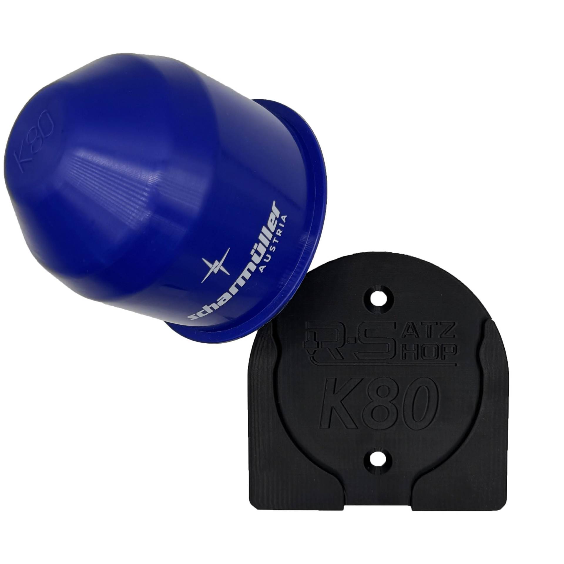 Halterung K80 Clip Schutzkappe Abdeckung für Kugelkopf Anhängerkupplung Traktor 80mm - Aufbewahrung Staubschutzkappe Abdeckkappe AHK - Made by R-Satz Shop (1 Stück) von R-Satz Shop