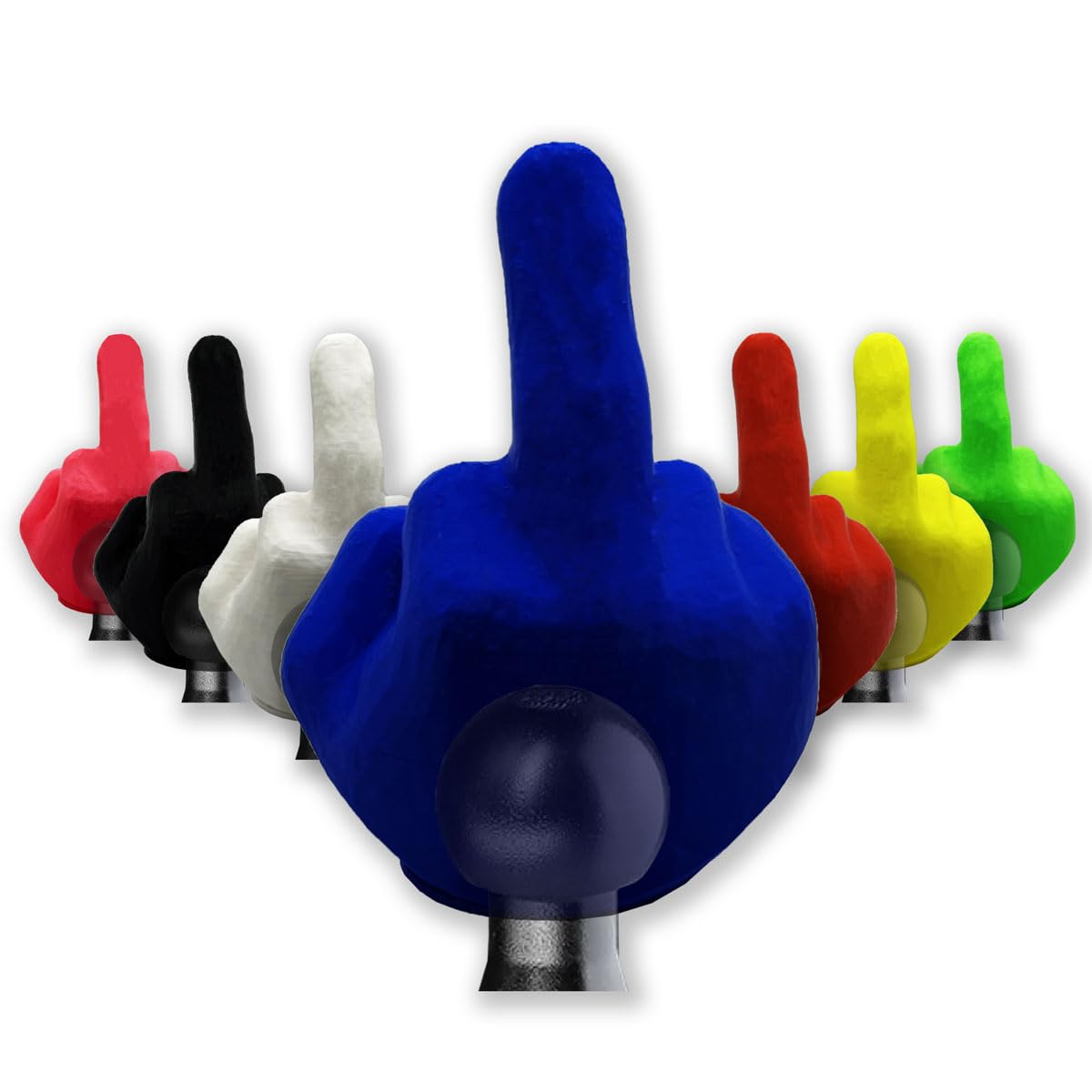 Kugelschutzkappe für Anhängerkupplungen - Hand - Mittelfinger - Abdeckkappe für Kupplungen - AHK Kappe Lustig Abdeckung (Blau) von R-Satz Shop