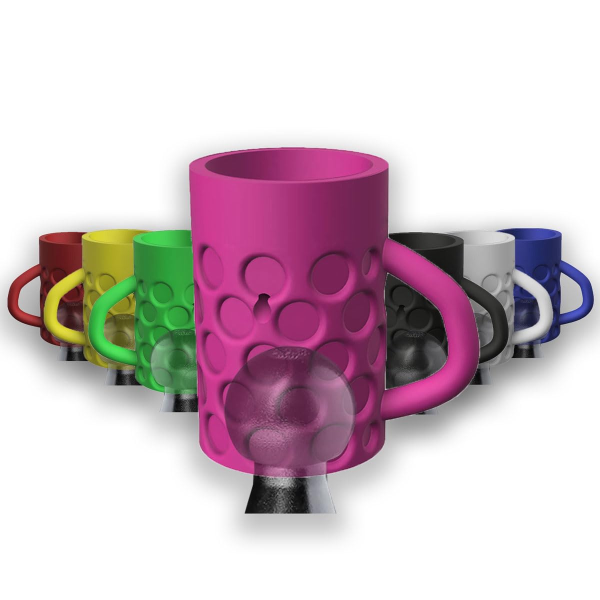 Anhängerkupplung Kappe Bierkrug Abdeckung Lustig - Auswahl aus 7 Farben - AHK Kugelschutz Schutzkappe (Pink) von R-Satz Shop