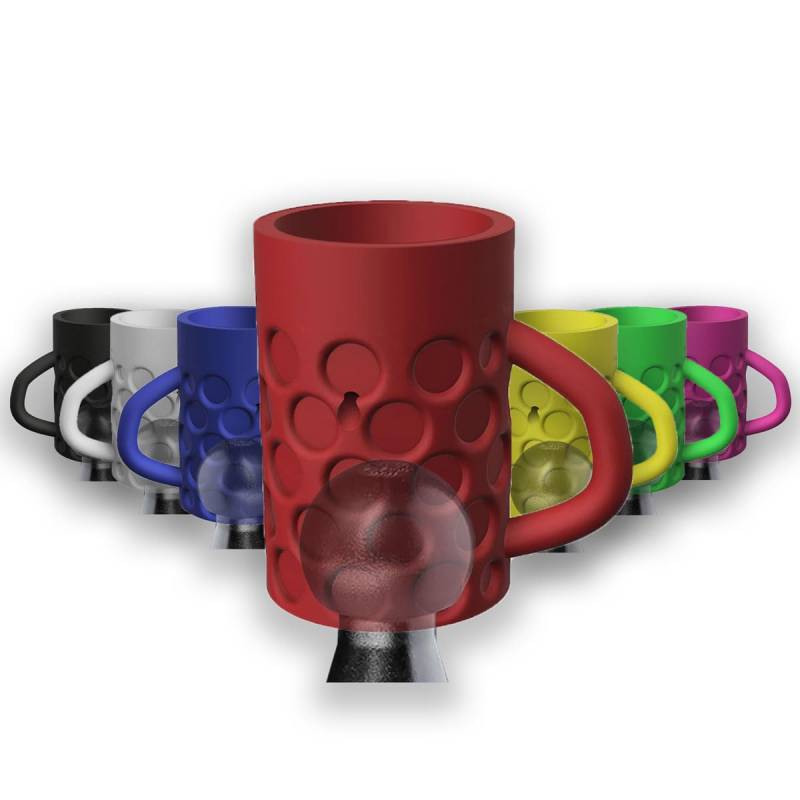 Anhängerkupplung Kappe Bierkrug Abdeckung Lustig - Auswahl aus 7 Farben - AHK Kugelschutz Schutzkappe (Rot) von R-Satz Shop