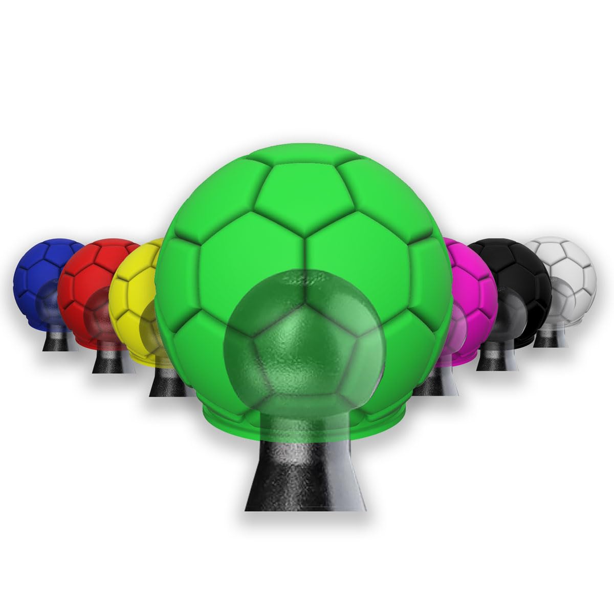 R-Satz Shop Anhängerkupplung Kappe Fußball Abdeckung Lustig - Auswahl aus 7 Farben - AHK Kugelschutz Schutzkappe (Grün) von R-Satz Shop