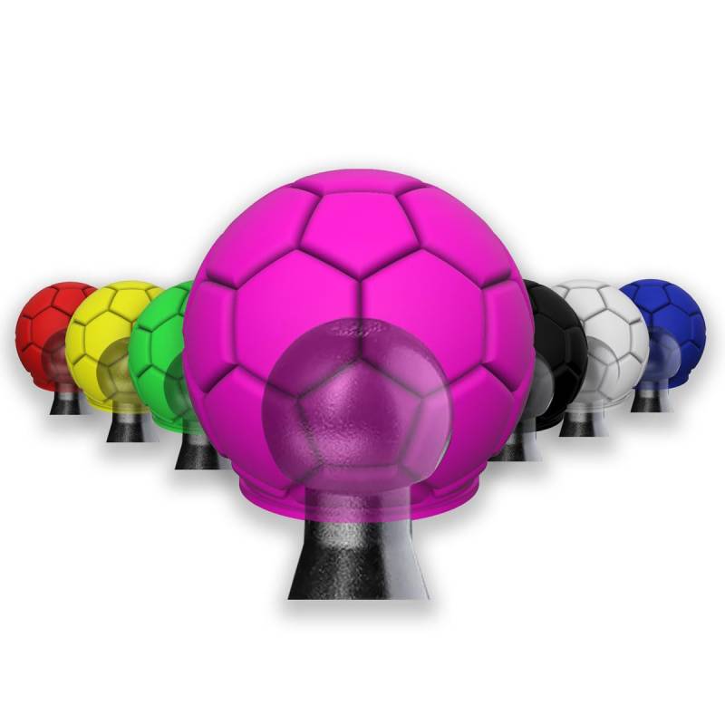 R-Satz Shop Anhängerkupplung Kappe Fußball Abdeckung Lustig - Auswahl aus 7 Farben - AHK Kugelschutz Schutzkappe (Pink) von R-Satz Shop