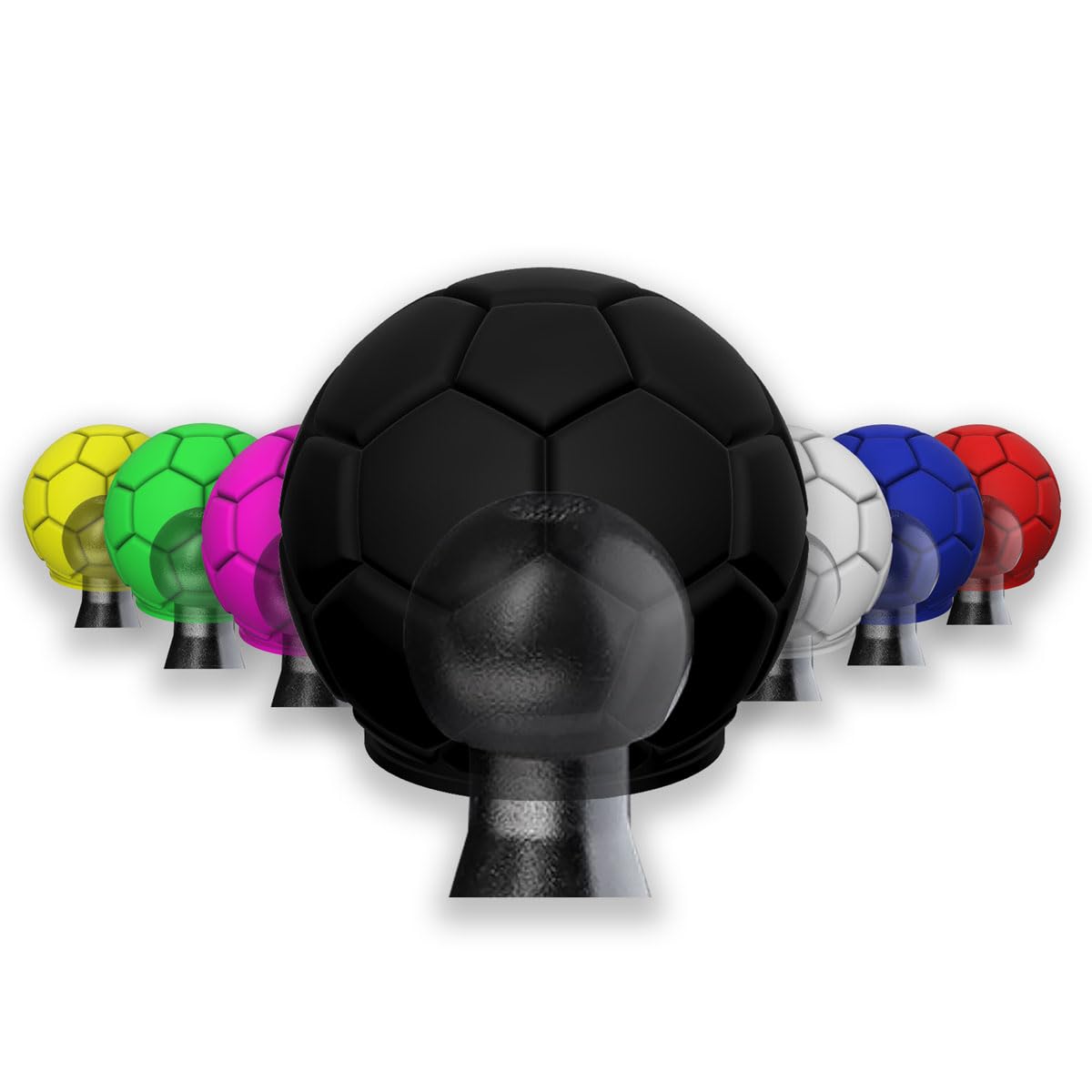 R-Satz Shop Anhängerkupplung Kappe Fußball Abdeckung Lustig - Auswahl aus 7 Farben - AHK Kugelschutz Schutzkappe (Schwarz) von R-Satz Shop