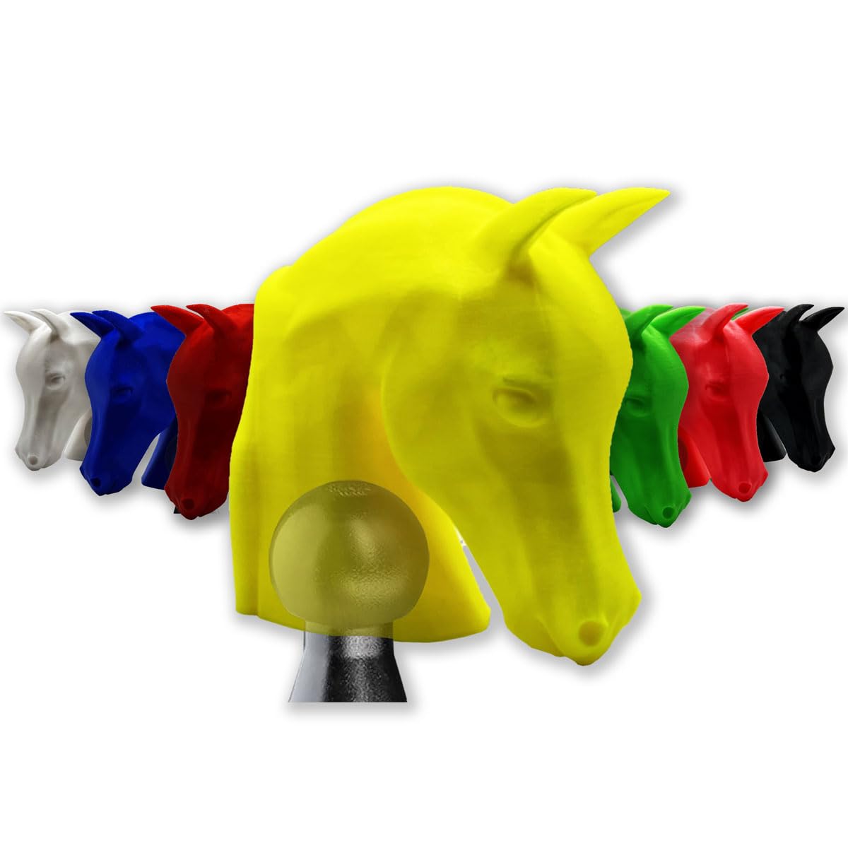 Kugelschutzkappe für Anhängerkupplung - Pferd - Abdeckkappe für Kupplungen - AHK Kappe Lustig Abdeckung (Gelb) von R-Satz Shop