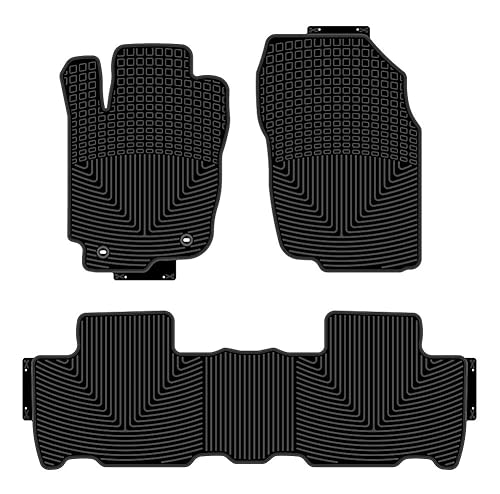 Passend für 2013–2018 Toyota RAV4 Fußmatten vorne & 2. Reihe Sitzauskleidung-Set 3D passgenau Allwetter-Komplett-Set, Schwarz (alle Modelle) von R5 AUTOMOTIVE