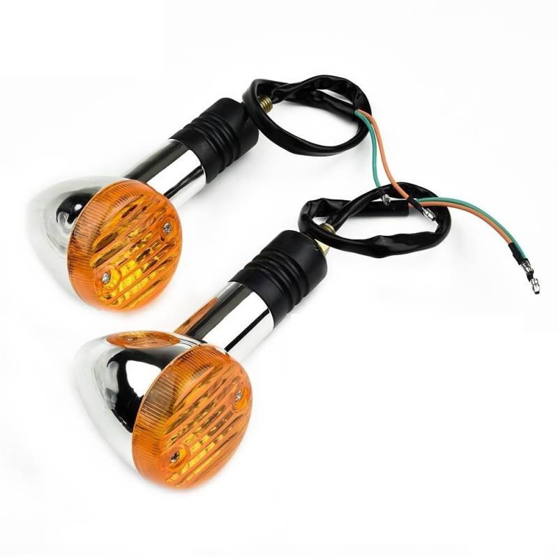 RaamKa Blinker Motorrad 2 stücke Motorrad Blinker 12V Fit for Honda Shadow VT 750 1100 VTX 1300 1800 C Motorrad Fahrrad richtungs Lichter Zubehör Motorrad Blinker von RAAMKA