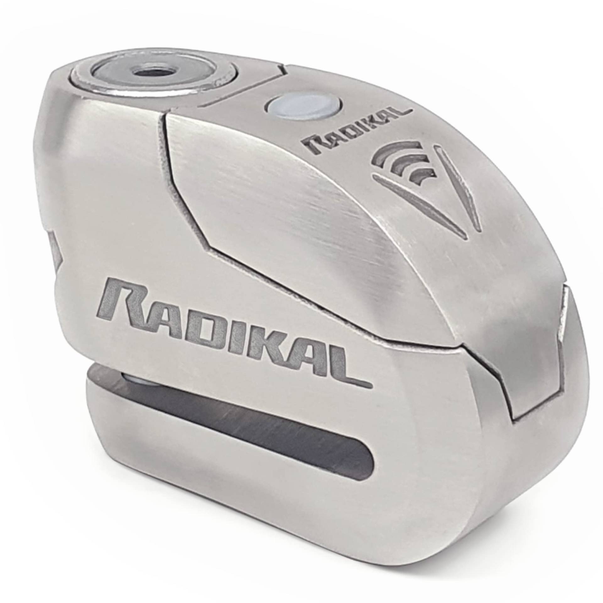 RADIKAL RK14S Zugelassenes Motorrad Bremsscheibenschloss mit Alarm, Gehärteter Edelstahl, Doppelverriegelung, SEK DISCTECH, Hochwertiges Alarmsystem mit Warnung, Optionale Aktivierung, LED-Licht 14mm RADIKAL RK14S Zugelassenes Motorrad Bremsscheibenschloss mit Alarm, Gehärteter Edelstahl, Doppelverriegelung, SEK DISCTECH, Hochwertiges Alarmsystem mit Warnung, Optionale Aktivierung, LED-Licht 14mm von RADIKAL