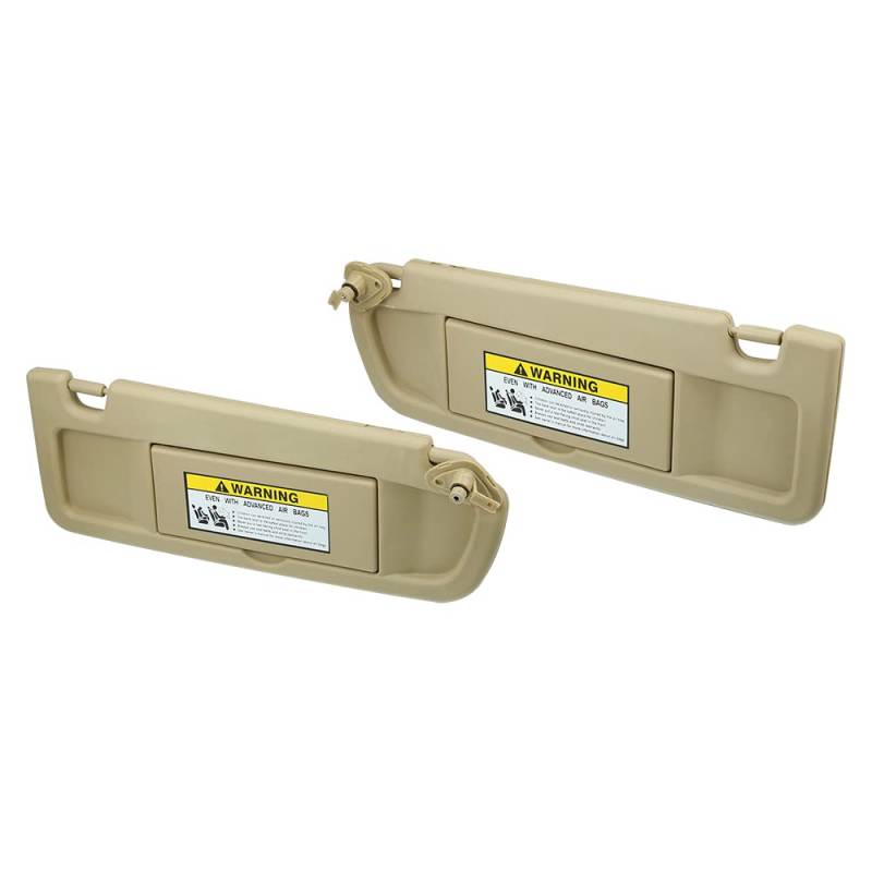 RAGBUSCLE Auto-Sonnenblende, UV-Blocker, kompatibel mit Honda Civic EX LX Se-dan SI Coupe 2006–2011, ersetzt 83280-SNA-01ZC, 83230-SNA-A01ZC, 83280-SNA-A01ZC, 2 Stück, Beige von RAGBUSCLE