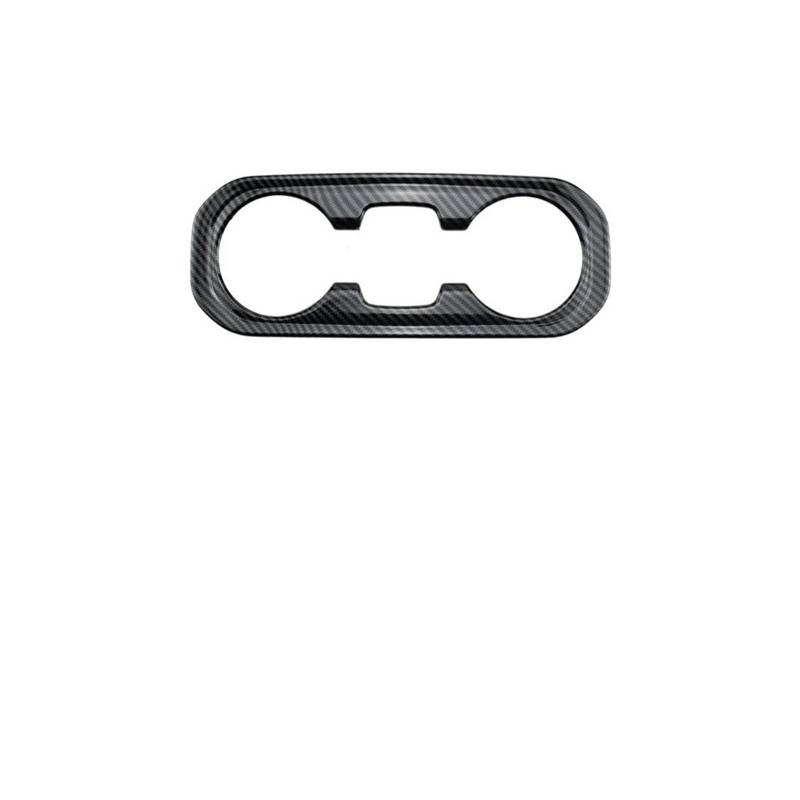 Armaturenbrett-Abdeckung Für Chevrolet Für Silverado Für GMC Für Sierra 2019-2021 ABS Carbon Fiber Farbe Armlehne Box Trim Cup Holder Cover Zierleiste Mittelkonsole Armaturenbrett(Front cup frame trim von RAGPUKMUAN