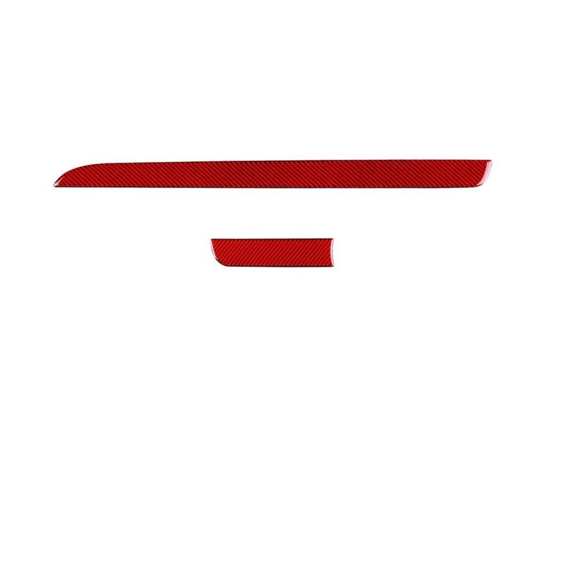Armaturenbrett-Abdeckung Für Subaru Für WRX Für Limousine 2015-2021 Real Carbon Fiber Center Console Strip Co-Pilot Dash Handschuhfach Aufkleber Zierleiste Mittelkonsole Armaturenbrett(for LHD Red) von RAGPUKMUAN