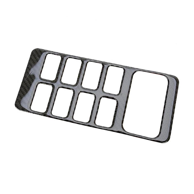 Armaturenbrett-Abdeckung Für Toyota Für FJ Für Cruiser 2007 2008 2009 2010 2011-2014 LHD Schwarz Carbon Fiber Front Mittelkonsole Taste Panel Abdeckung Trim Zierleiste Mittelkonsole Armaturenbrett von RAGPUKMUAN
