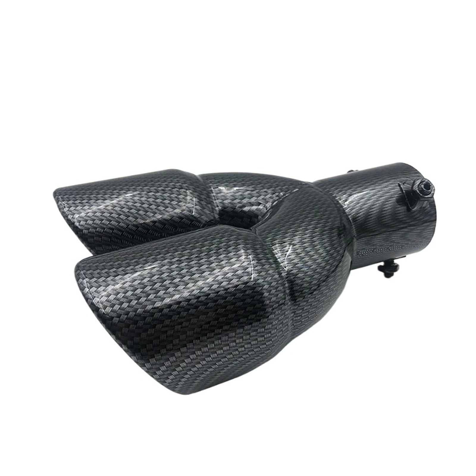 Auspuff Endrohr Auto Auspuffrohr Universeller Doppelauslass Auto Schalldämpferspitze Edelstahl Chrom Silber Endschalldämpferspitze Endrohr Auspuffendrohr(Carbon Straight) von RAGPUKMUAN