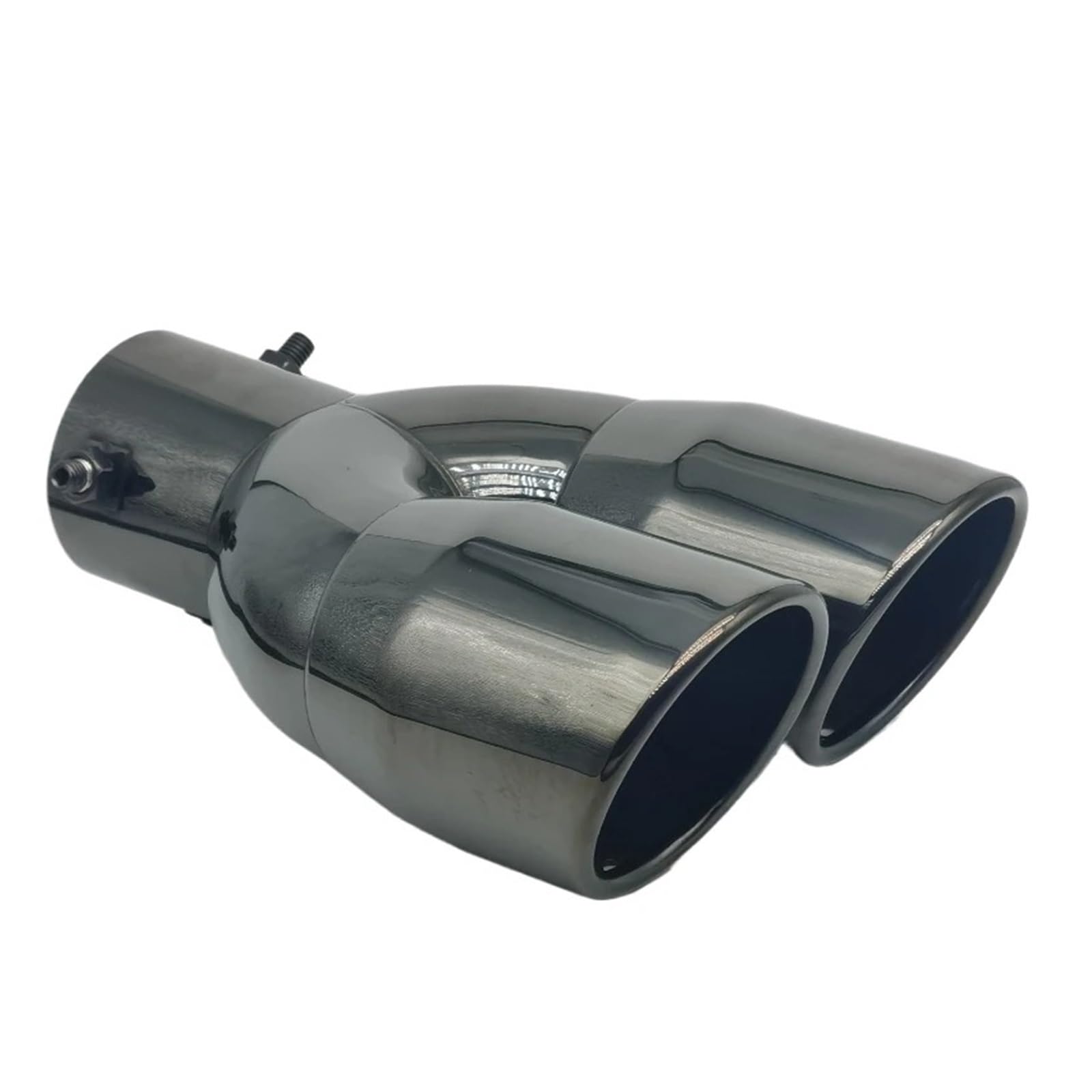 Auspuff Endrohr Auto Auspuffrohrspitze Doppelauslass Schalldämpferspitze Endrohr Universeller Edelstahl Auspuffsystem Einlass 60 Mm 75 Mm Auspuffendrohr(76MM Straight) von RAGPUKMUAN