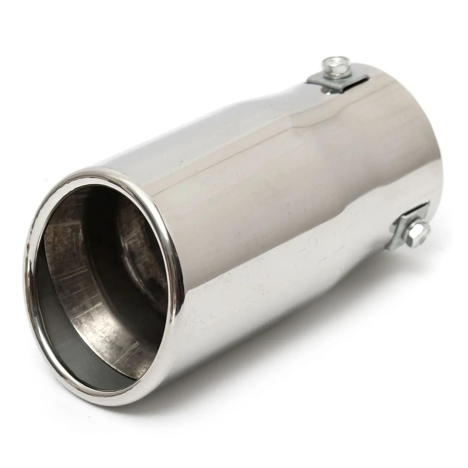 Auspuff Endrohr Auto Schalldämpfer Stahl Edelstahl Trim Endrohr Fahrzeug Auspuffrohr Spitze Auto Ersatz Teile Universal Auspuffendrohr(Bevel) von RAGPUKMUAN