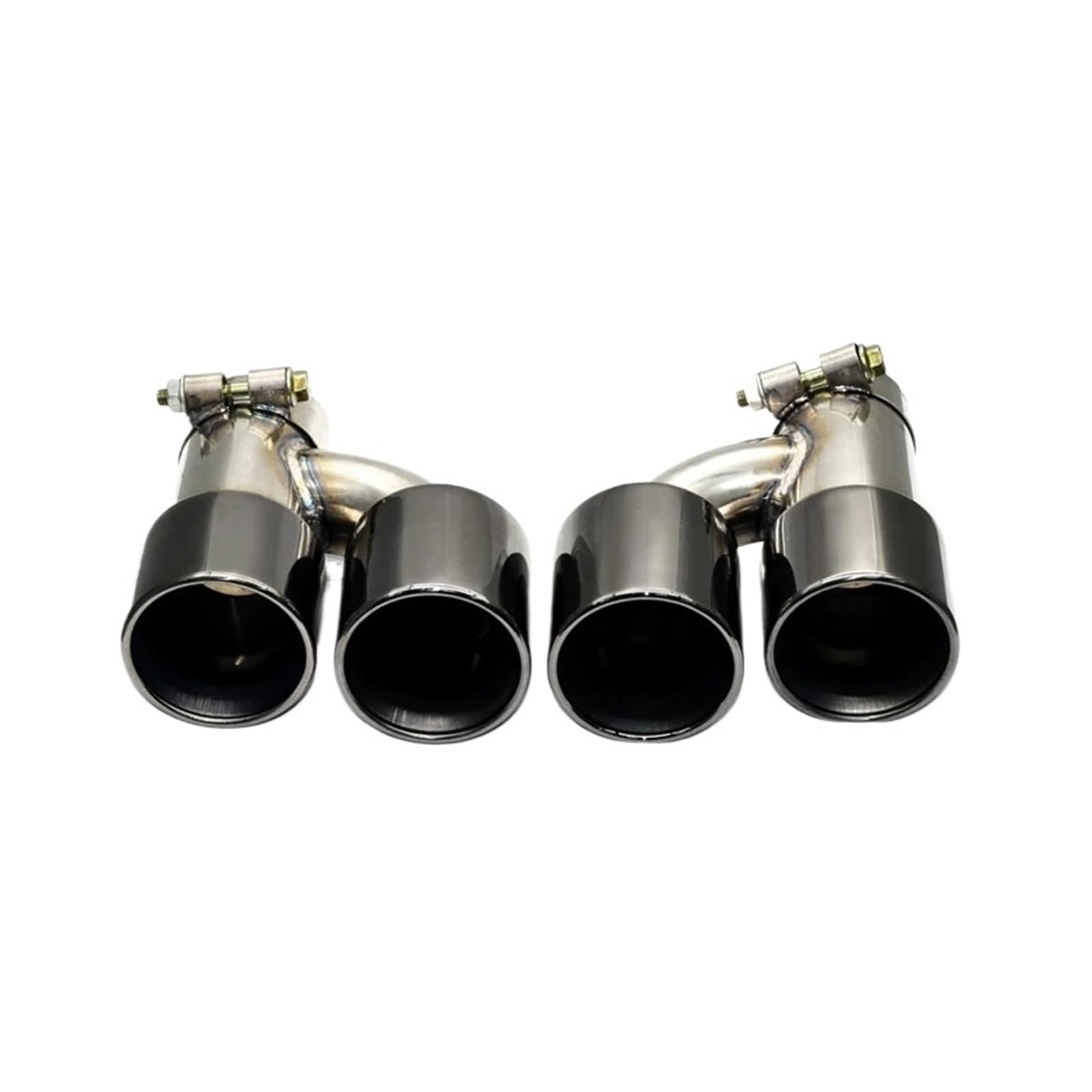 Auspuff Endrohr Für 640i 535i 2013 Auto-Auspuffblende Doppel-Auspuffrohr Edelstahl-Auto-Auspuffblende H-Form Stoßstangen-Auspuffblende Auspuffendrohr(Black) von RAGPUKMUAN