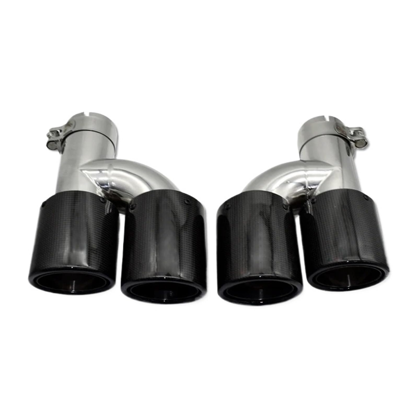 Auspuff Endrohr Für 640i 535i 2013 Auto-Auspuffblende Doppel-Auspuffrohr Edelstahl-Auto-Auspuffblende H-Form Stoßstangen-Auspuffblende Auspuffendrohr(Carbon Fiber A) von RAGPUKMUAN