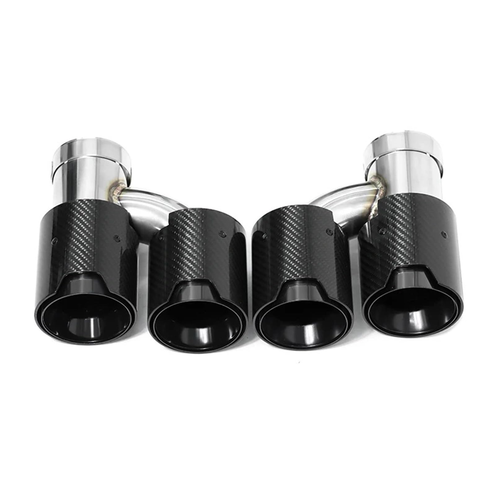 Auspuff Endrohr Für 640i 535i 2013 Auto-Auspuffblende Doppel-Auspuffrohr Edelstahl-Auto-Auspuffblende H-Form Stoßstangen-Auspuffblende Auspuffendrohr(Carbon Fiber C) von RAGPUKMUAN