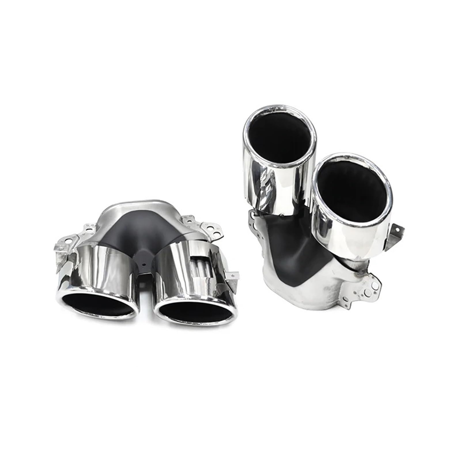 Auspuff Endrohr Für Benz A-Klasse W177 A35 A200 A180 Upgrade A45 Quad Auto Auspuffblende Heckstoßstange Schwarz Schalldämpfer Header Auspuffanlage Auspuffendrohr(Silver A) von RAGPUKMUAN