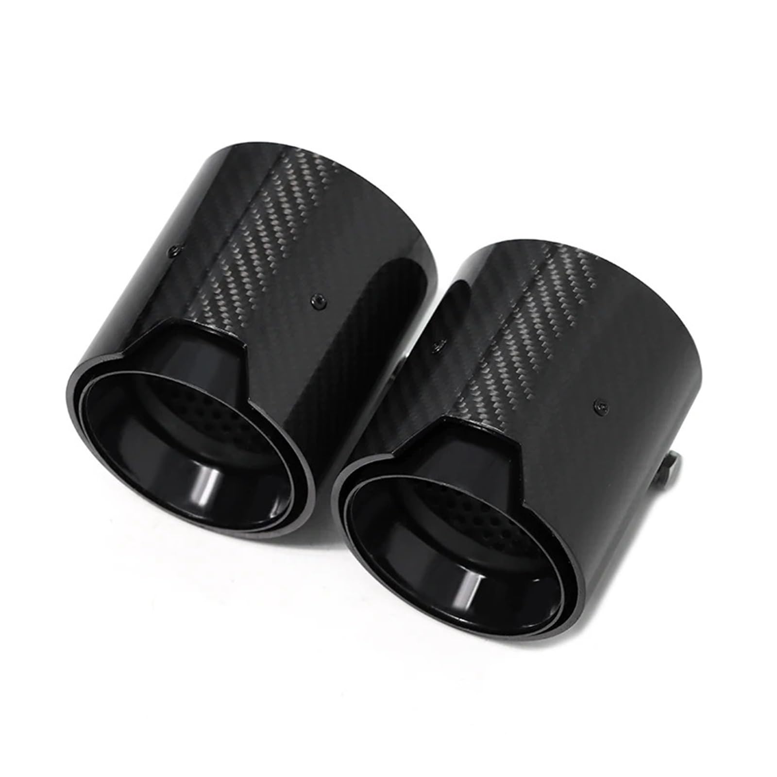 Auspuff Endrohr Für F30 M335i M340i F32 F33 F36 M435i M440i 2 Teile/los Auto Auspuffblende Carbon Fiber ID60mm Schalldämpfer Spitze Endrohr Auspuffendrohr(Black) von RAGPUKMUAN