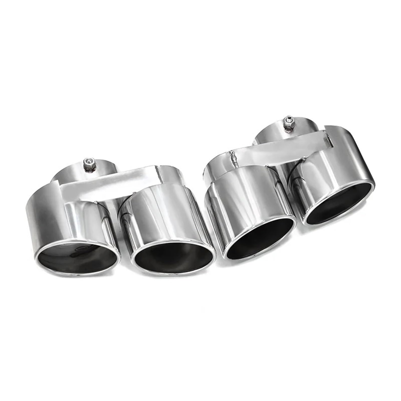 Auspuff Endrohr Für G05 Für X5 G06 Für X6 G07 Für X7 2019 Quad Carbon Fiber Auspuffblende Schalldämpferblende Auspuffrohrsystem Keine Schweißdüse Auspuffendrohr(Silver) von RAGPUKMUAN