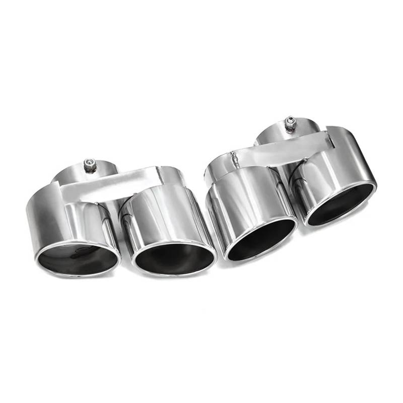 Auspuff Endrohr Für G05 Für X5 G06 Für X6 G07 Für X7 2019 Quad Carbon Fiber Auspuffblende Schalldämpferblende Auspuffrohrsystem Keine Schweißdüse Auspuffendrohr(Silver) von RAGPUKMUAN
