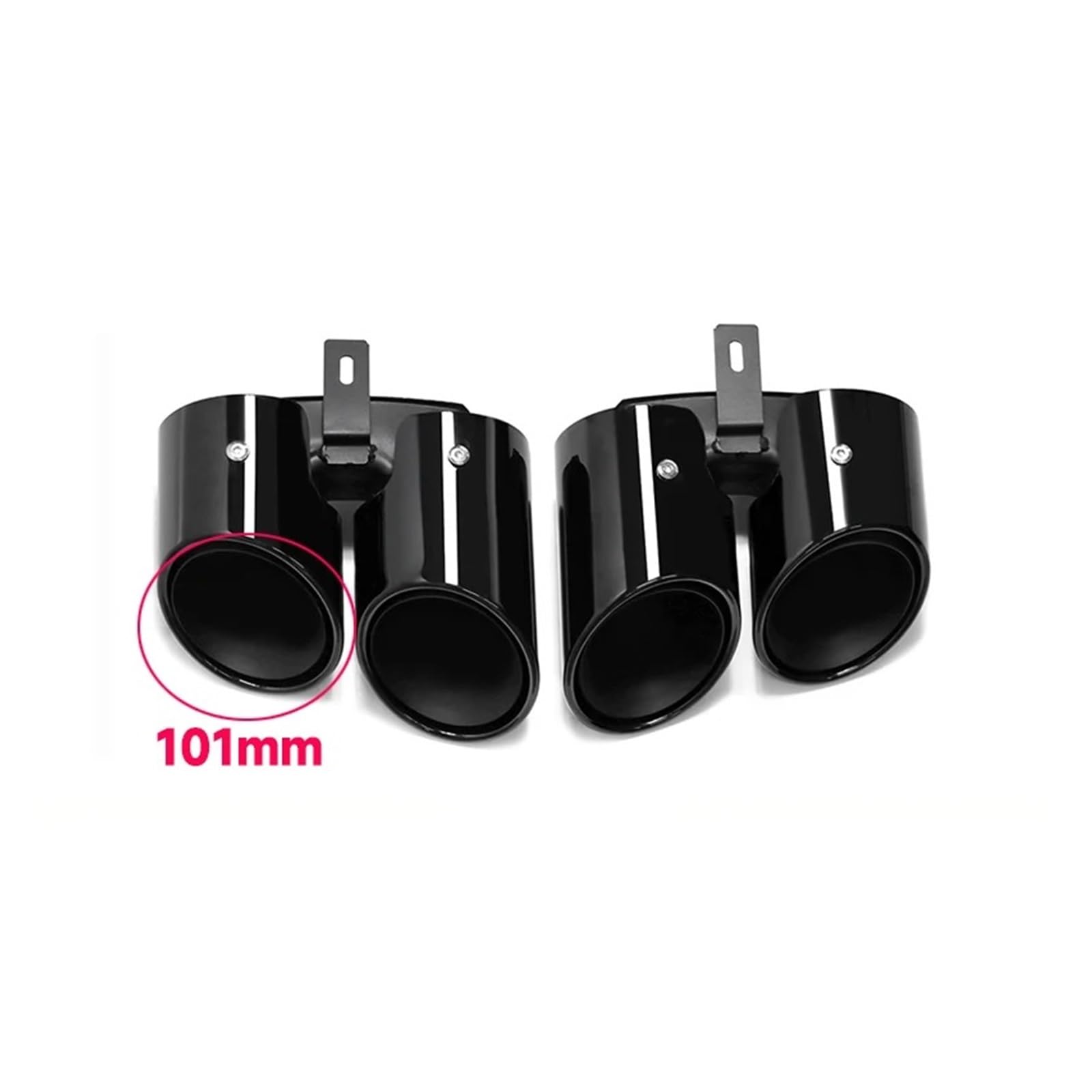 Auspuff Endrohr Für Panamera 971 2018 2019 2020 2021 2022 2023 2024 Auspuffdüsen-Umbau-Upgrade Dual Outlet Quad-Endrohr Edelstahl-Düsenschalldämpfer Auspuffendrohr(Black A) von RAGPUKMUAN