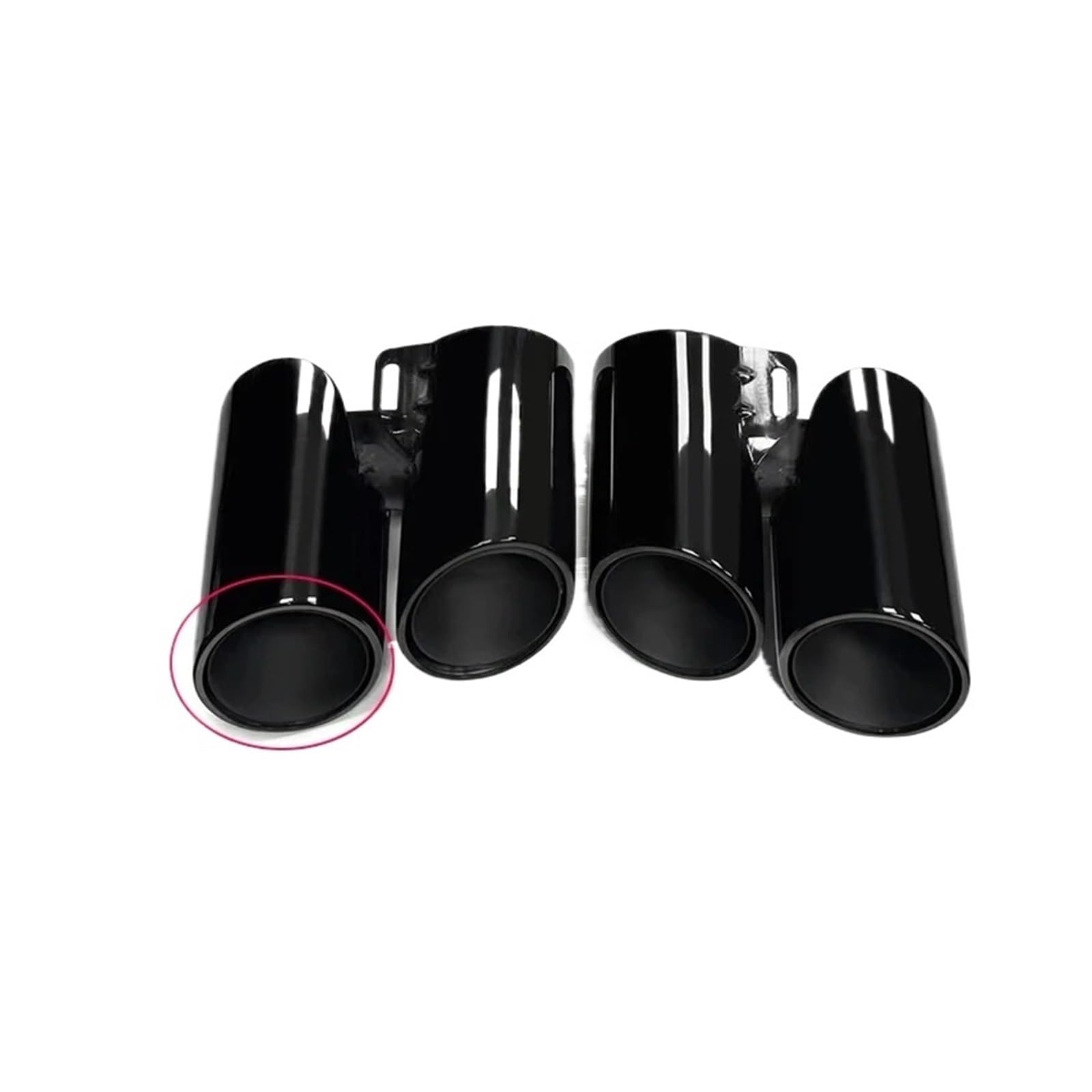 Auspuff Endrohr Für Panamera 971 2018 2019 2020 2021 2022 2023 2024 Auspuffdüsen-Umbau-Upgrade Dual Outlet Quad-Endrohr Edelstahl-Düsenschalldämpfer Auspuffendrohr(Black B) von RAGPUKMUAN