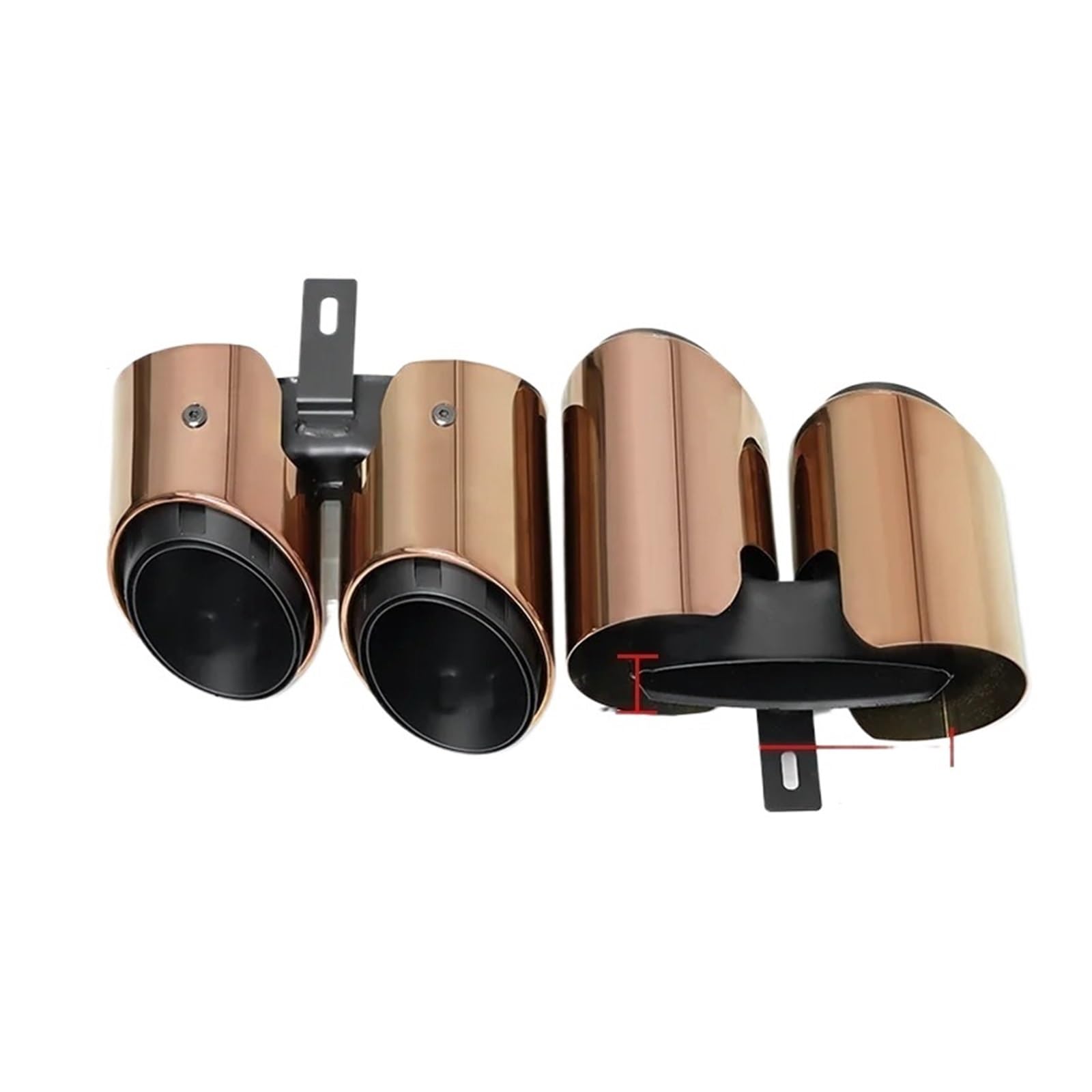 Auspuff Endrohr Für Panamera 971 2018 2019 2020 2021 2022 2023 2024 Auspuffdüsen-Umbau-Upgrade Dual Outlet Quad-Endrohr Edelstahl-Düsenschalldämpfer Auspuffendrohr(Bronze) von RAGPUKMUAN