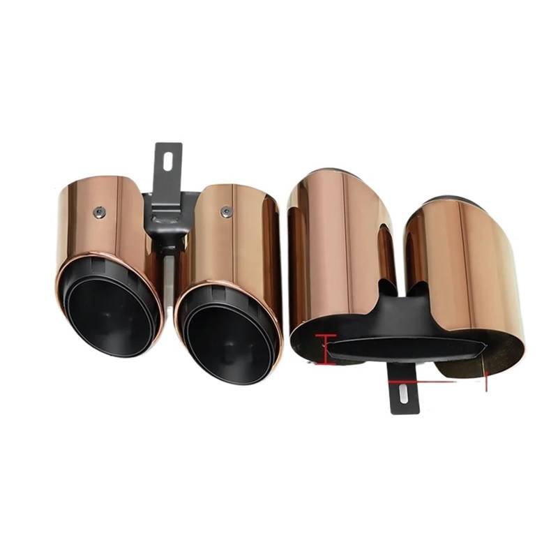 Auspuff Endrohr Für Panamera 971 2018 2019 2020 2021 2022 2023 2024 Auspuffdüsen-Umbau-Upgrade Dual Outlet Quad-Endrohr Edelstahl-Düsenschalldämpfer Auspuffendrohr(Bronze) von RAGPUKMUAN