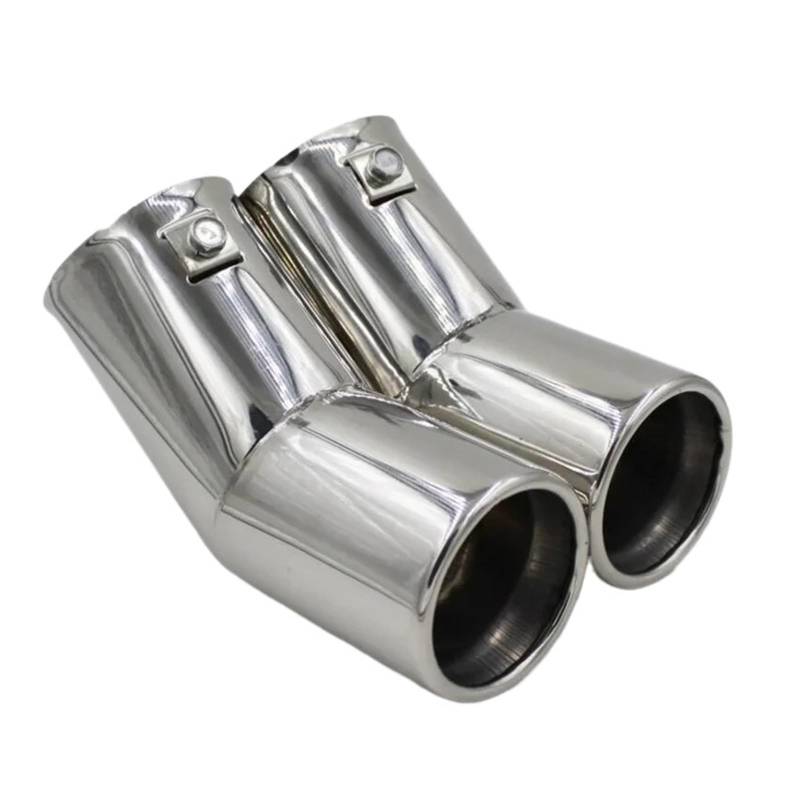 Auspuff Endrohr Für VW MK4 Für Golf Für Jetta Für Bora 1999 2002-2006 Zubehör Auspuffrohr Schwanz Hinten Schalldämpfer Spitze Endrohr Edelstahl Chrom Auspuffendrohr von RAGPUKMUAN