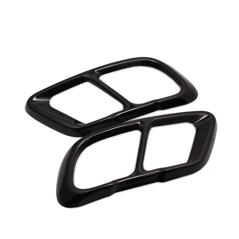 Auspuff Endrohr Für X5 G05 Für X6 G06 Für X7 G07 2019 2020 2021 2 Stücke Auto Schalldämpfer Auspuffrohr Schwanz Abdeckung Trim Außen Aluminium Hochglanz Schwarz Auspuffendrohr von RAGPUKMUAN