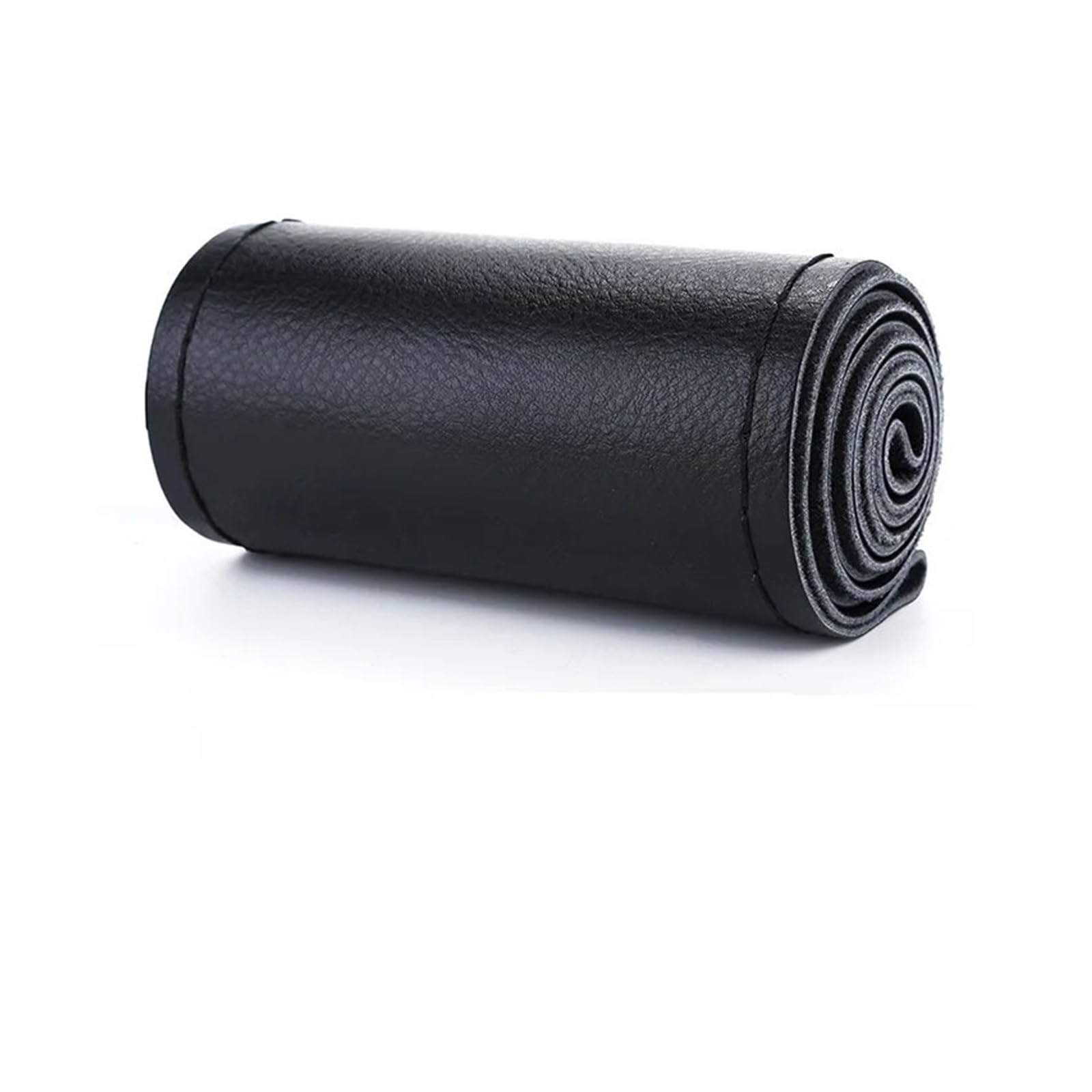 Auto Lenkradabdeckung 36 38 40 cm Echtes Leder Auto Lenkrad Abdeckung Weiche Anti Slip Rindsleder Geflecht Mit Lenkradbezug Fürs Auto(Black 40CM -A) von RAGPUKMUAN