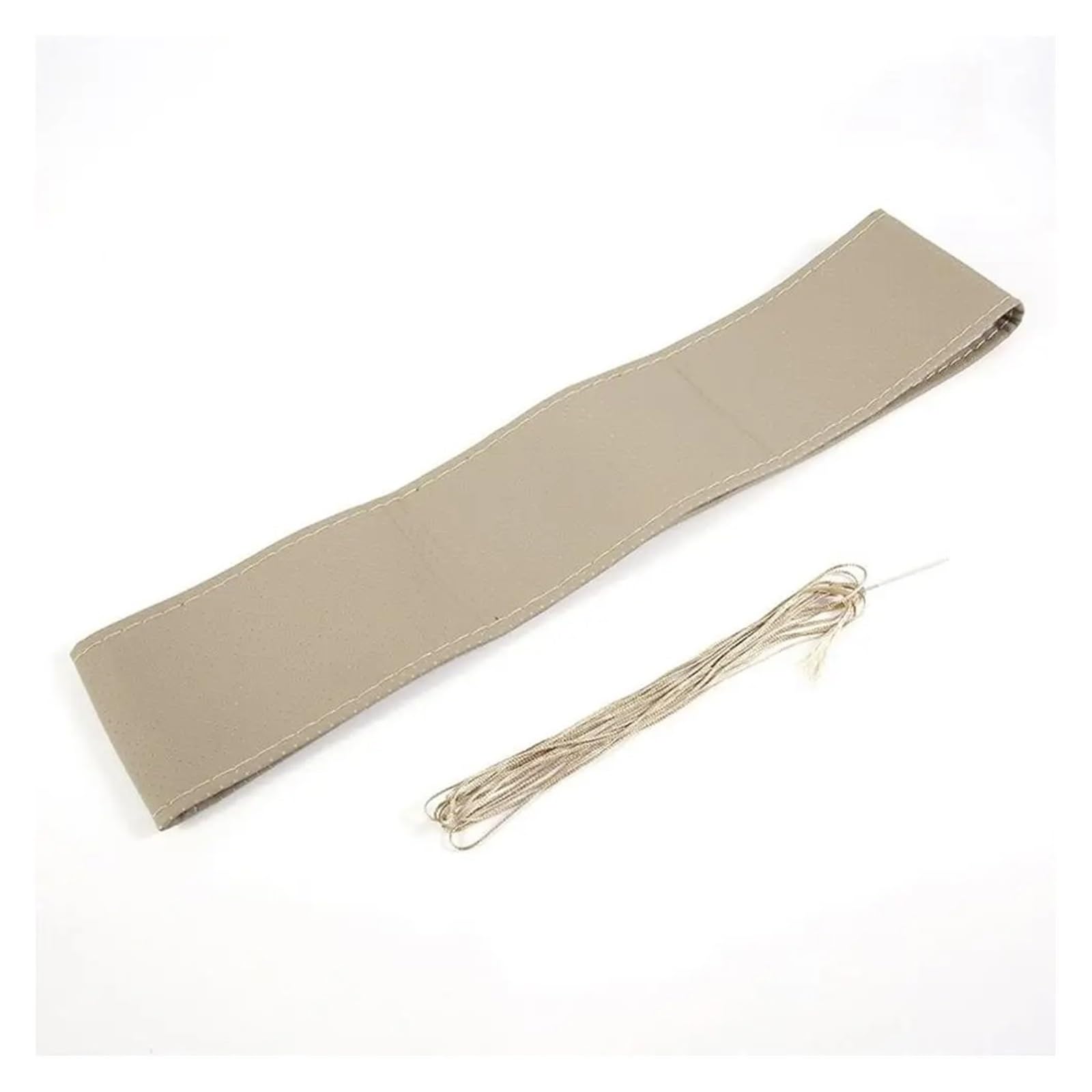 Auto Lenkradabdeckung 38 cm Auto-Lenkradbezug Aus Faserleder Mit Nadelgeflecht Am Lenkrad rutschfest Für Den Innenbereich Lenkradbezug Fürs Auto(Beige) von RAGPUKMUAN