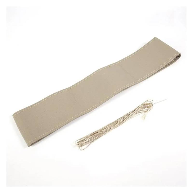 Auto Lenkradabdeckung 38 cm Auto-Lenkradbezug Aus Faserleder Mit Nadelgeflecht Am Lenkrad rutschfest Für Den Innenbereich Lenkradbezug Fürs Auto(Beige) von RAGPUKMUAN
