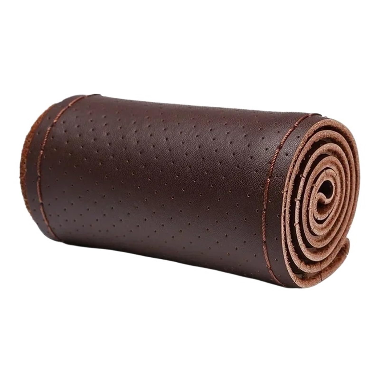 Auto Lenkradabdeckung 40cm 42cm 45cm 47cm 50cm Lenkrad Schutzhülle Leder Auto Lenkrad Abdeckung LKW Bus LKW Braid Lenkradbezug Fürs Auto(Coffee-45CM) von RAGPUKMUAN