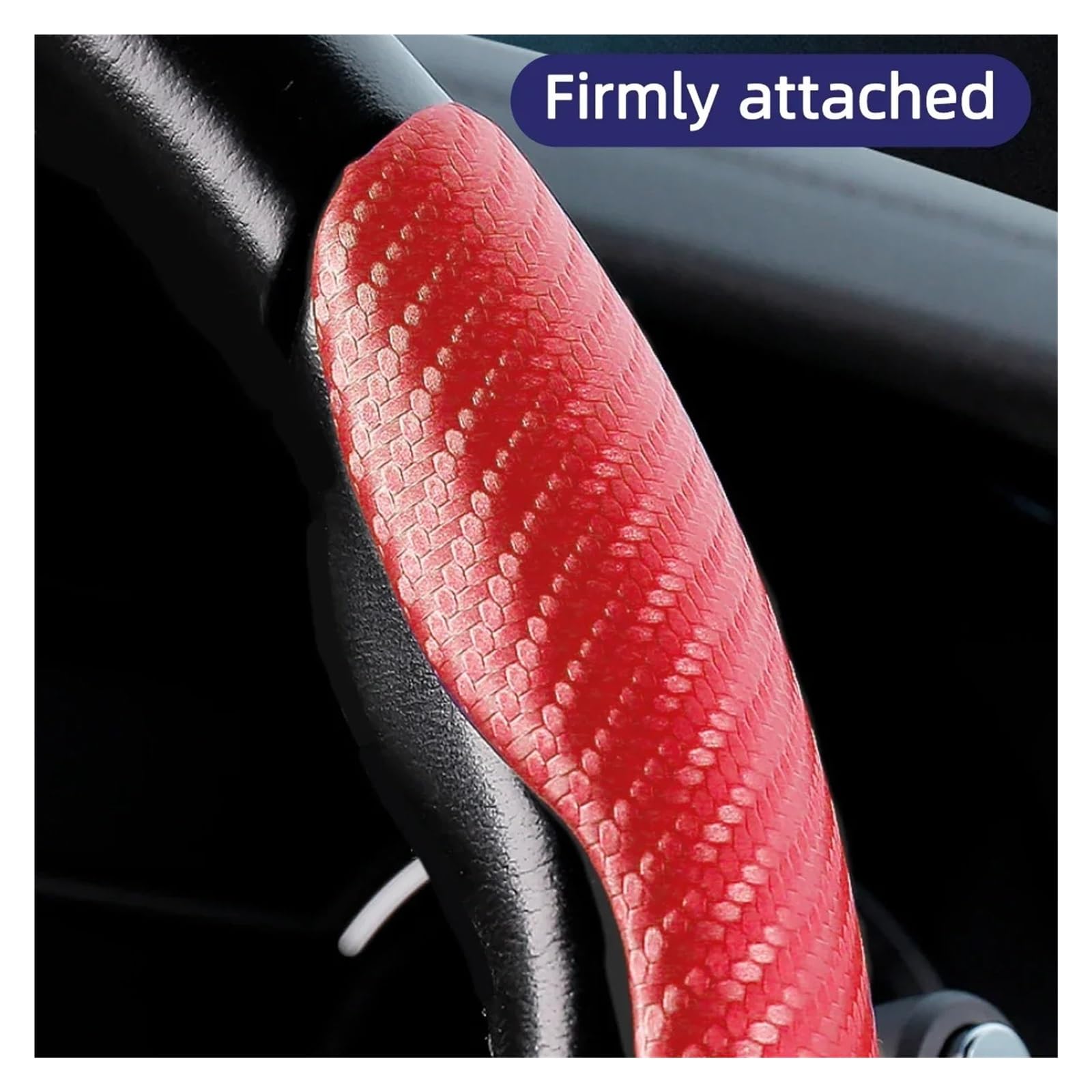 Auto Lenkradabdeckung Auto-Lenkradabdeckung 38 cm Kohlefaser-Silikon Lenkrad-Booster-Abdeckung Anti-Rutsch-Zubehör Lenkradbezug Fürs Auto(Pink) von RAGPUKMUAN