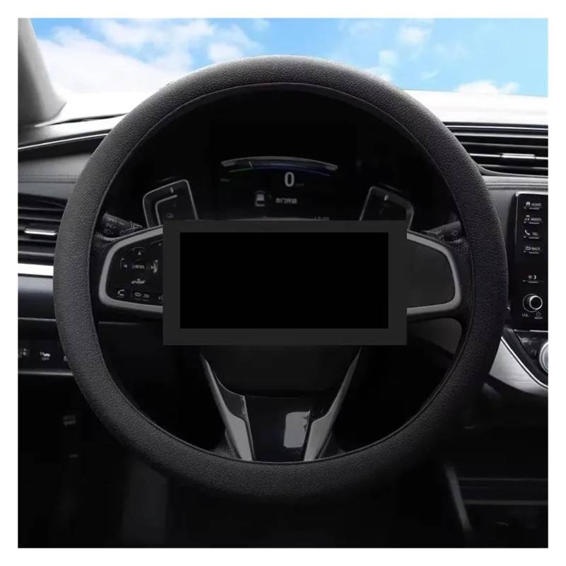 Auto Lenkradabdeckung Auto Silikon Lenkrad Abdeckung Weiche Nicht-Slip Lenkrad Auto Schutzhülle Shell Abdeckungen Zubehör Lenkradbezug Fürs Auto(Black) von RAGPUKMUAN