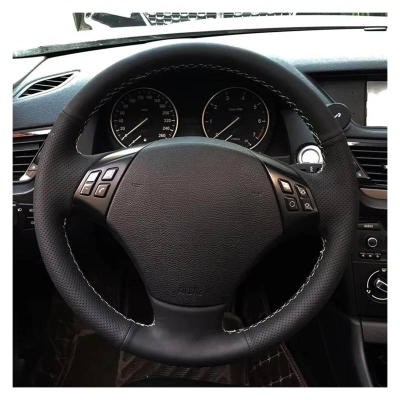 Auto Lenkradabdeckung Für E90 320 318i 320i 325i 330i 320d Für X1 328xi 2007 Auto-Innenraum-Auto-Lenkrad-Abdeckung Braid Künstliches Leder Lenkradbezug Fürs Auto(Yellow Thread) von RAGPUKMUAN