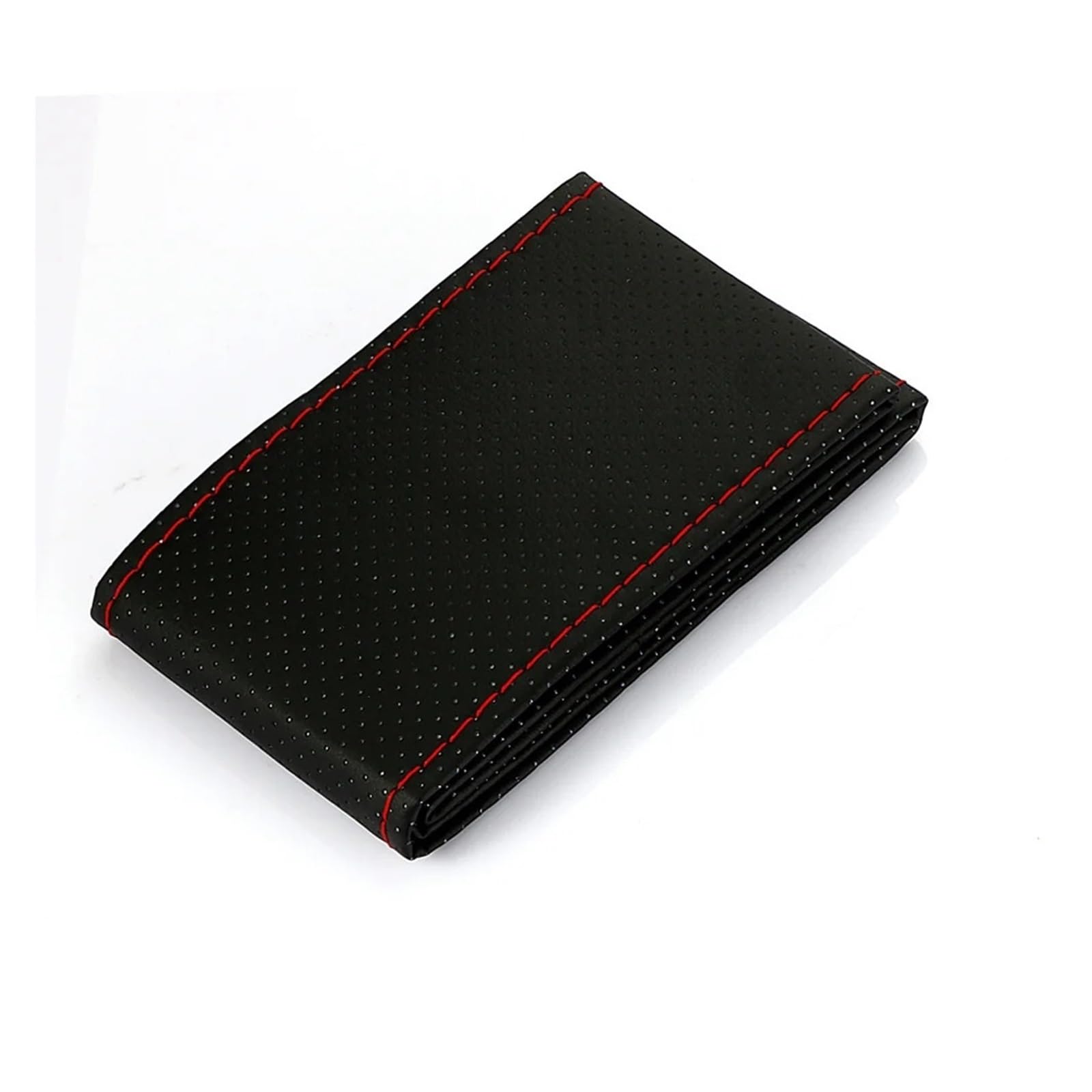 Auto Lenkradabdeckung Geflecht Auf Lenkrad Auto Lenkradbezug Kunstleder Durchmesser 38cm Auto Autozubehör Lenkradbezug Fürs Auto(Black with Red Line) von RAGPUKMUAN