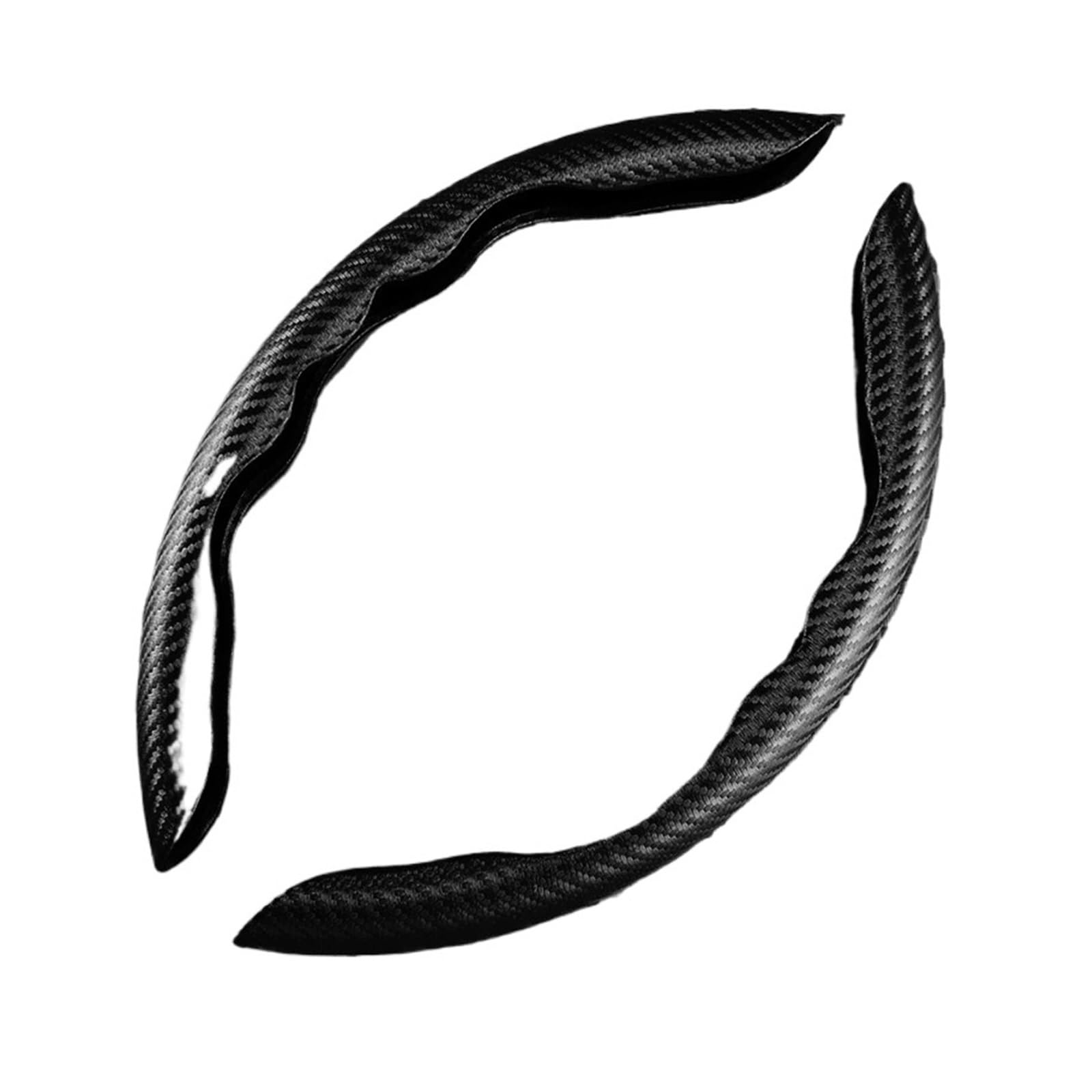 Auto Lenkradabdeckung Universelle rutschfeste Carbonfaser-Lenkradabdeckung Fürs Auto Lenkrad-Booster-Abdeckung Für Rutschfestes Autozubehör Lenkradbezug Fürs Auto(Black) von RAGPUKMUAN